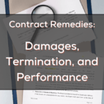 Contract Remedies: Damages, Termination, and Performance