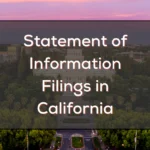Statement Of Information Filings In California