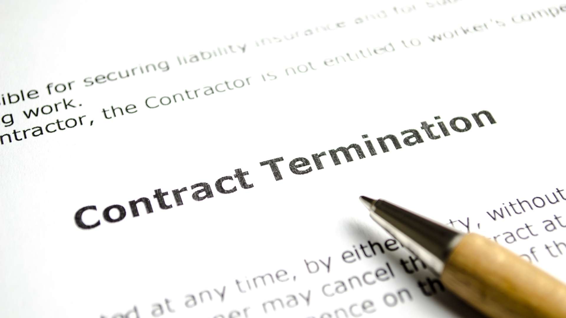 symbolizing contract termination and relationship preservation