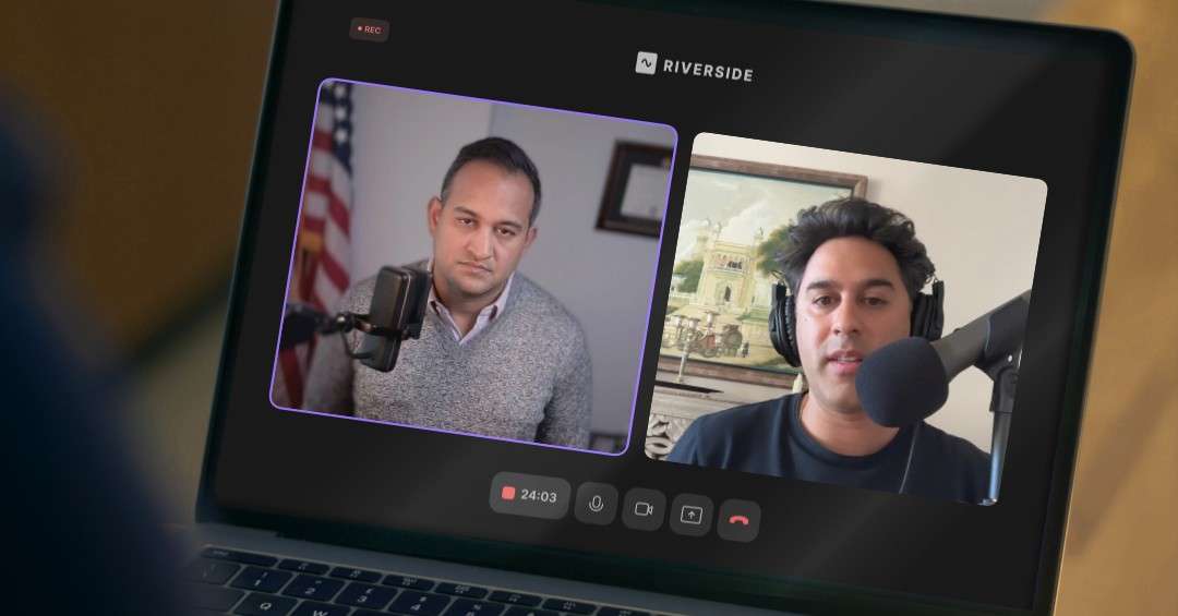 A split-screen screenshot of a virtual legal podcast featuring Attorney Pankaj Raval on the left and Attorney Sahil Chaudry on the right, recording an episode for Carbon Law Group.