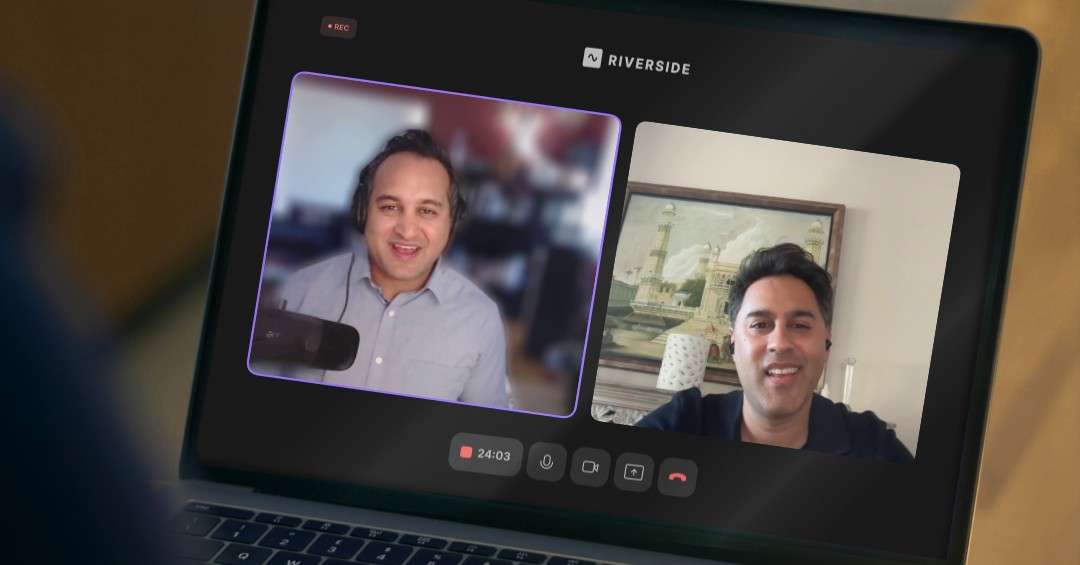 Podcast hosts Pankaj Raval and Sahil Chaudry laughing during a virtual recording session about Management Services Agreements.