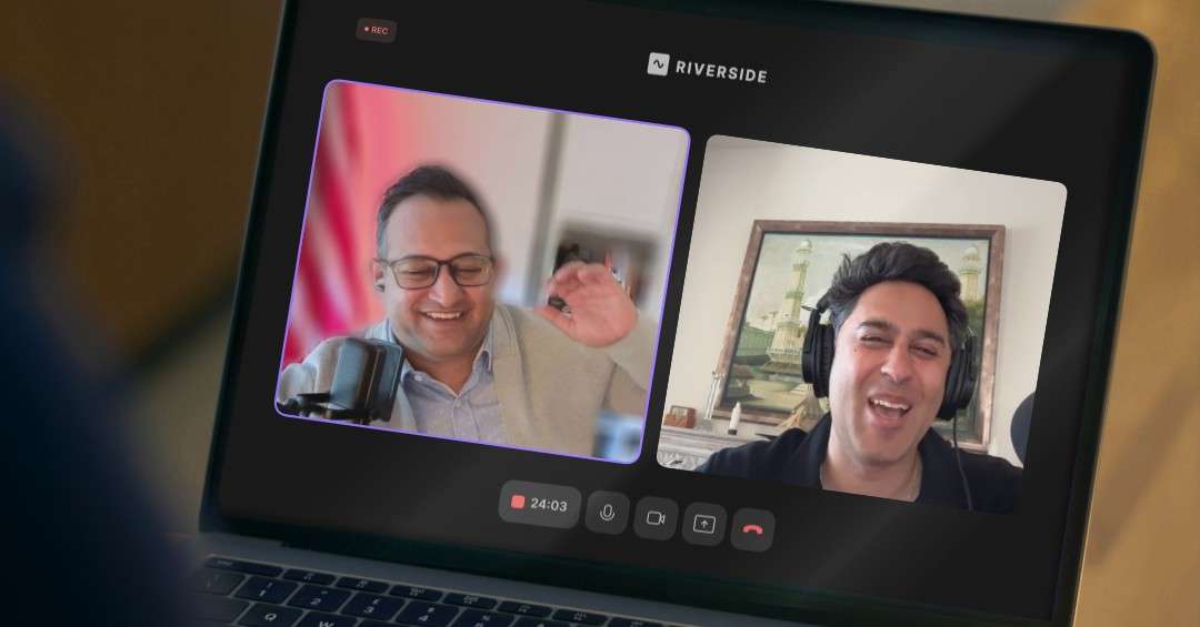 Pankaj Raval and Sahil Chaudry of Carbon Law Group recording Episode 61 of Letters of Intent on Riverside, discussing when founders should convert an S-Corp to a C-Corp, the F-Reorg, and the QSBS tax exemption.