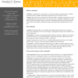 The What/Why/Who of Trademarking